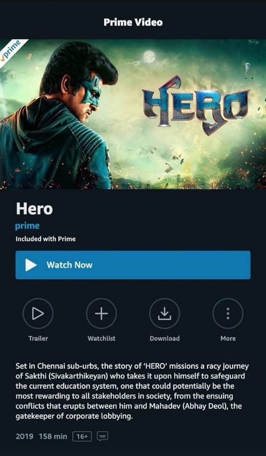 Hero On Amazon Prime Video