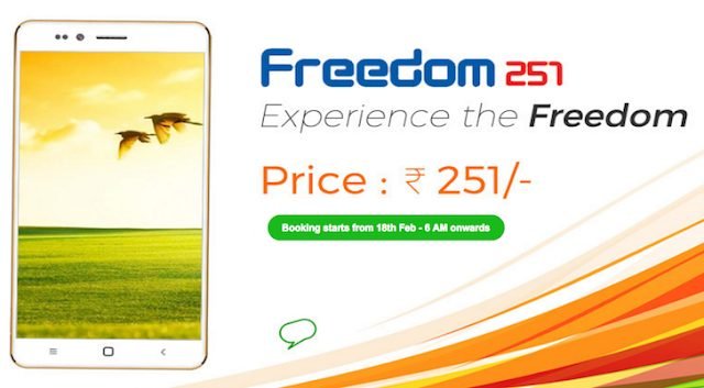Book Freedom 251 Smart Phone Just Rs 251 In India