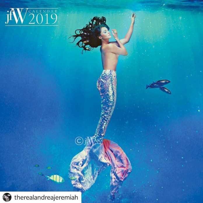 Andrea Jeremiah Topless Photo Looks as Mermaid