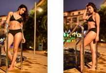Samyuktha Hegde Two-Pieces Black Bikini Pics