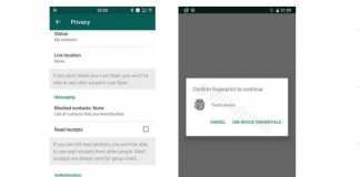 WhatsApp Fingerprint Authentication for Chats on Android