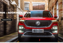 MG Hector SUV Bookings open
