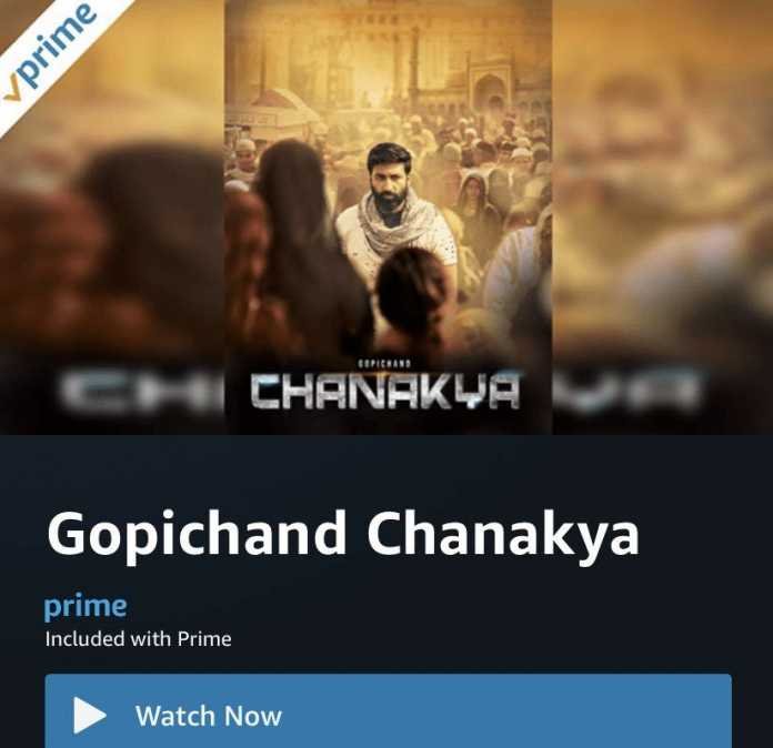 Watch Gopichand Chanakya Movie on Amazon Prime Video