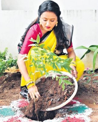 Anchor Suma Accepts Green India Challenge