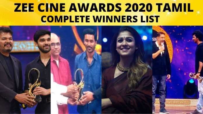 Zee Cine Awards 2020 Tamil Winners Full List