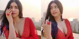 Adah Sharma Cleavage Show In Red Outfit Sets Internet On Fire