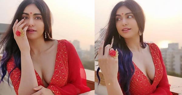 Adah Sharma Cleavage Show In Red Outfit Sets Internet On Fire