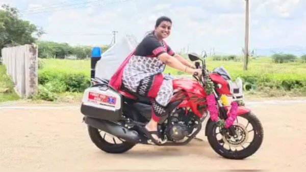 MLA Roja Drives Bike Ambulance
