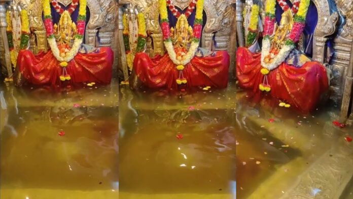 Floodwater reaches goddess idol in balkampet yellamma temple