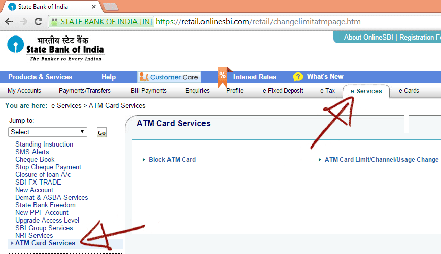 How to activate state bank of india atm debit card online