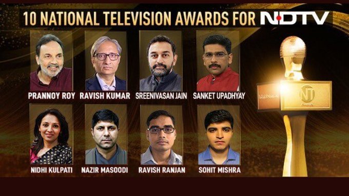 Ndtv wins 11 news television awards 2020