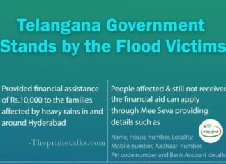 Telangana flood relief fund 2020 apply online at meeseva