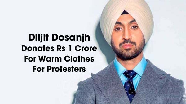 Diljit dosanjh donated rs 1 crore for protesting farmers