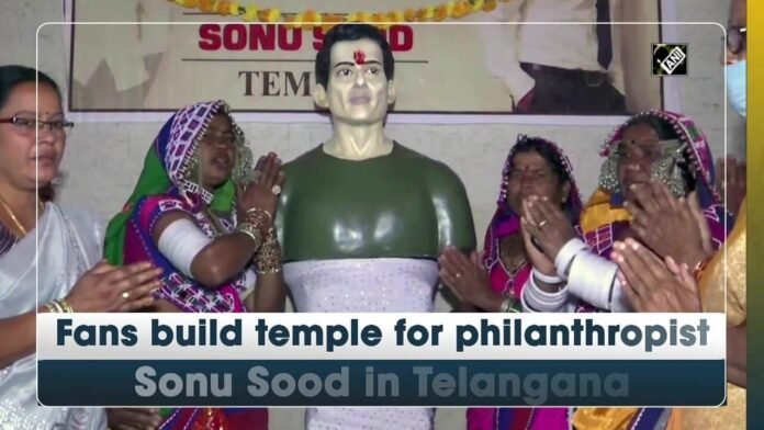 Temple built for sonu sood in telangana