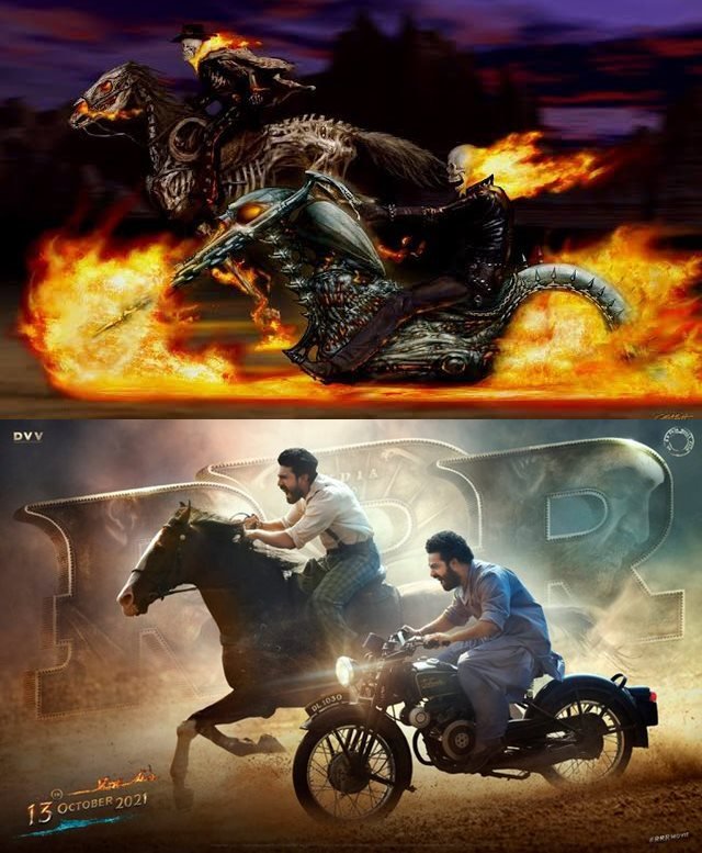 Rrr release date poster copied or inspired from ghost rider