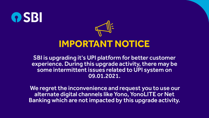 Sbi upi important notice issued for state bank of india customers (1)