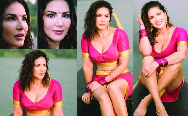 Sunny leone poses in traditional kerala look