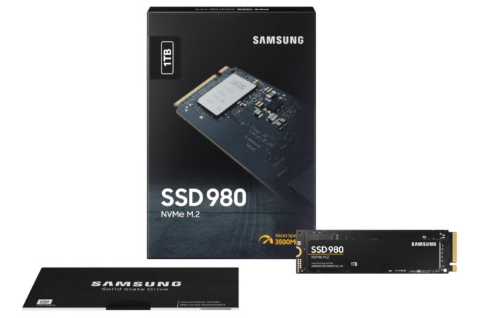 Samsung 980 nvme ssd with dram less design, 3500mb/s read speeds