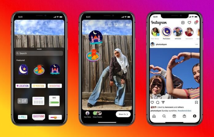 Instagram ramadan stickers on stories