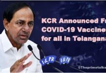 KCR Announced Free COVID-19 Vaccine for all in Telangana
