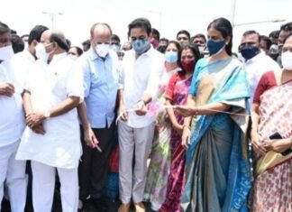Pvnr expressway ramps at upparpally inaugurated by ktr