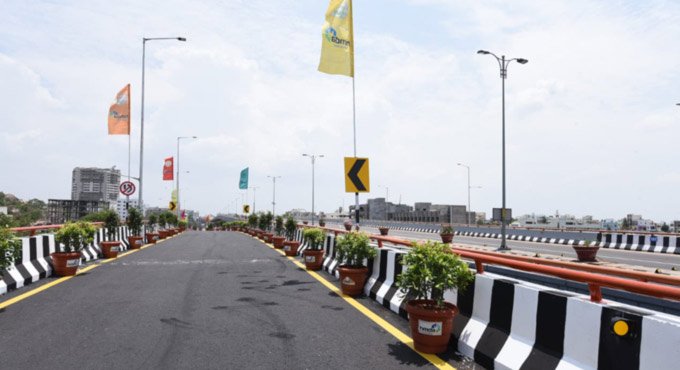 Pvnr expressway ramps at upparpally inaugurated by ktr