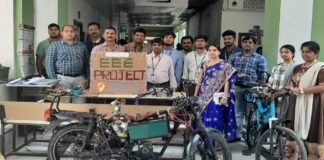 Kl university students developed e-bike with wireless charging