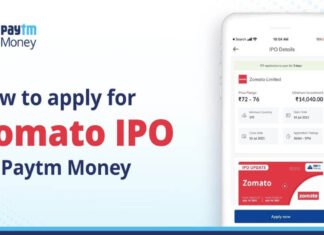 How to apply for zomato ipo on paytm money