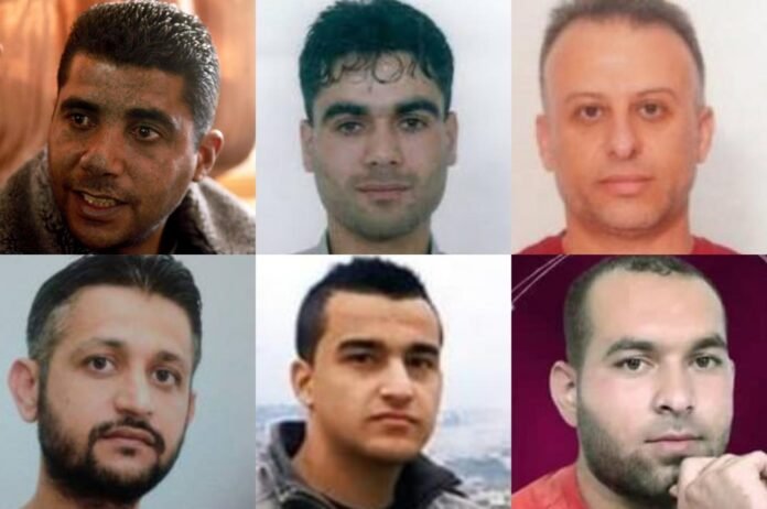 6 palestinian prisoners escape from israeli prison